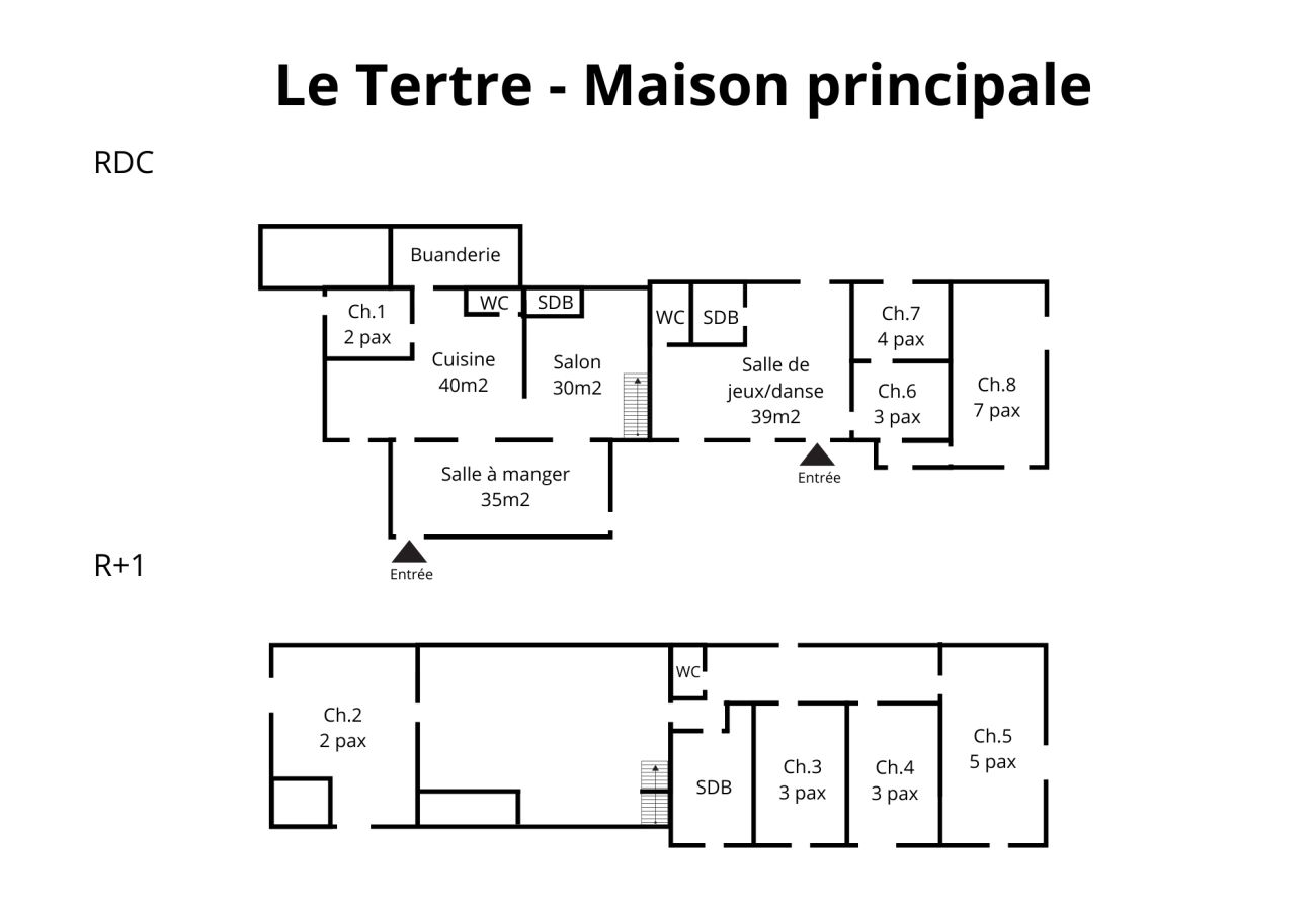 Villa à Le Poislay - So Villa Le Tertre (41) - Piscine chauffée - Bain nordique - 1h35 Paris - 44 p.