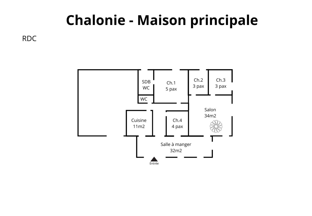 Villa à Happonvilliers - So Villa Chalonie (28) - Piscine chauffée - Foot - 2h Paris - 30p.
