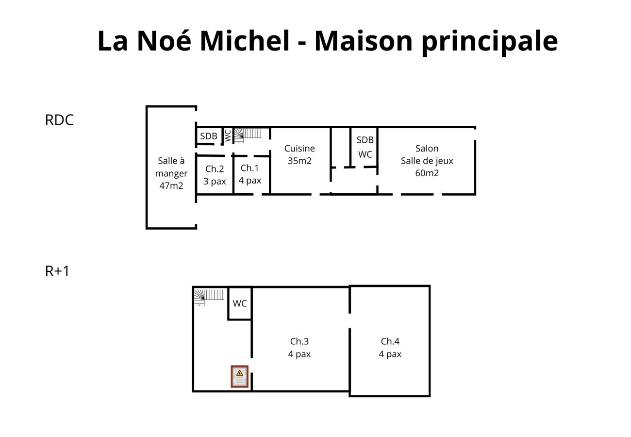 Villa à Vallon-sur-Gée - So Villa Noé Michel (72) - Piscine chauffée - Basket - 2h Paris - 30 p.