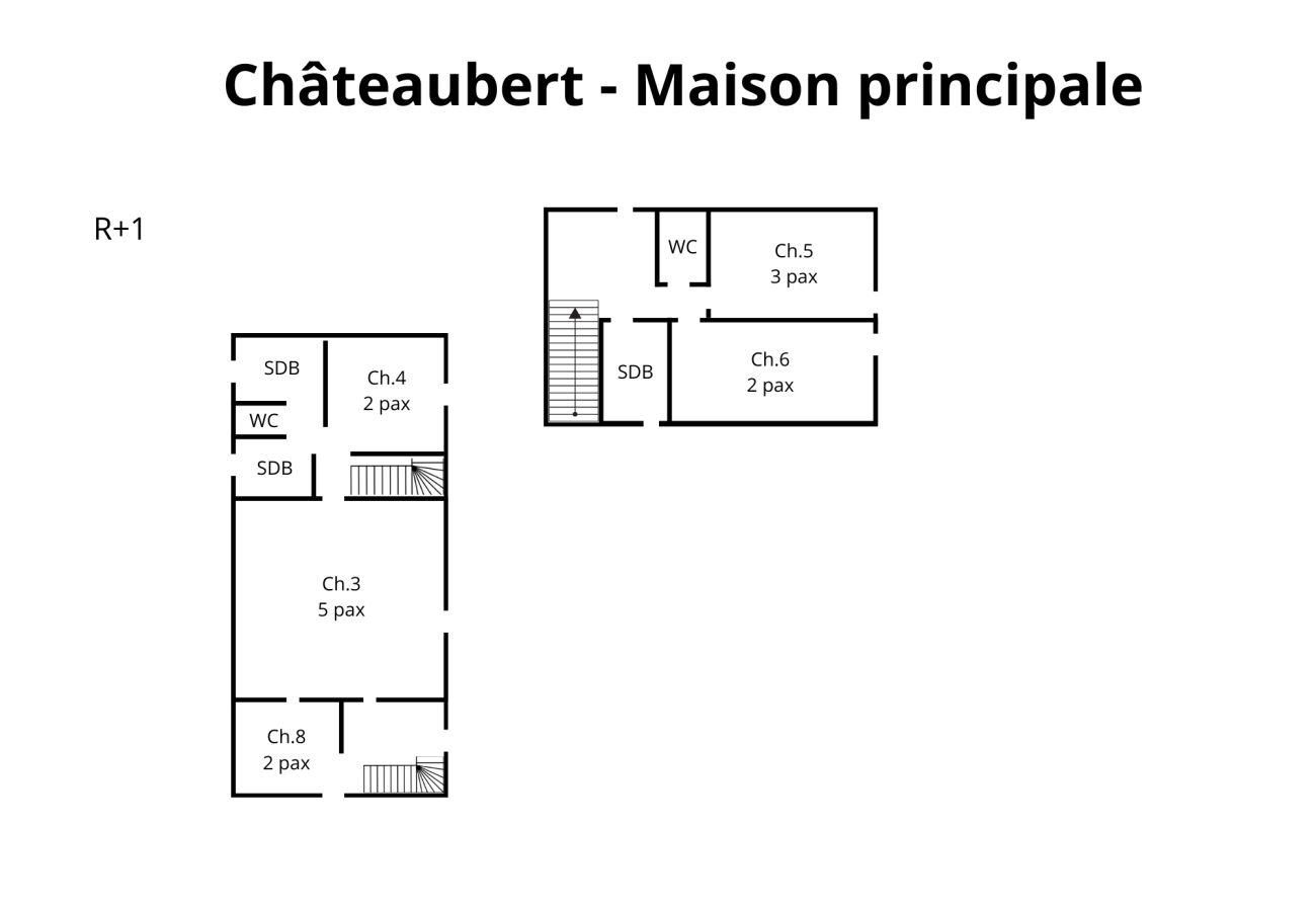 Villa à La Chapelle-Saint-Fray - So Villa Chateaubert (72) - Piscine chauffée - Basket - 2h Paris - 30p.