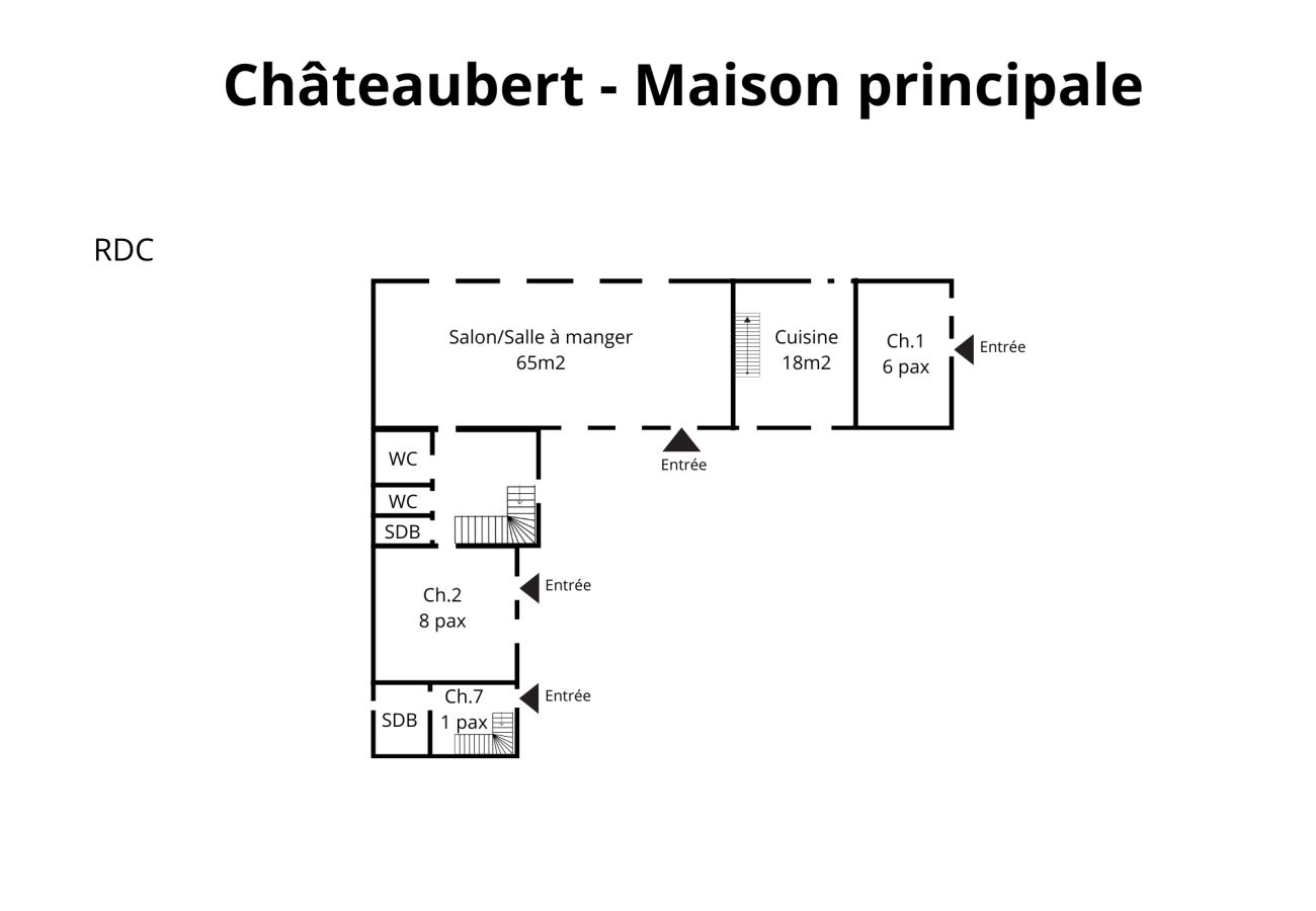 Villa à La Chapelle-Saint-Fray - So Villa Chateaubert (72) - Piscine chauffée - Basket - 2h Paris - 30p.