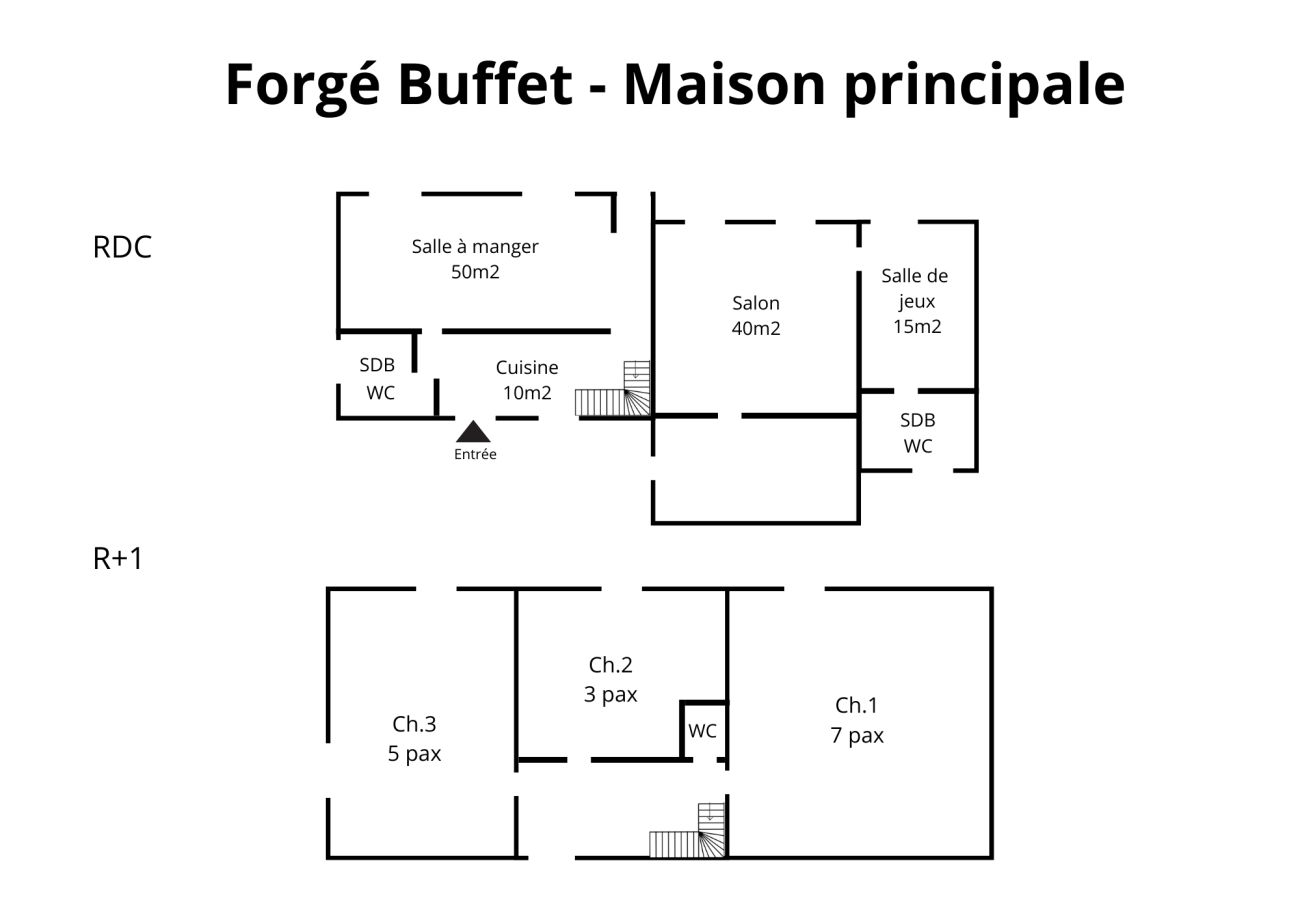 Domaine à La Ville-aux-Clercs - So Villa Forgé Buffet (41) - Piscine chauffée - Foot - 2h - Paris 30 p.