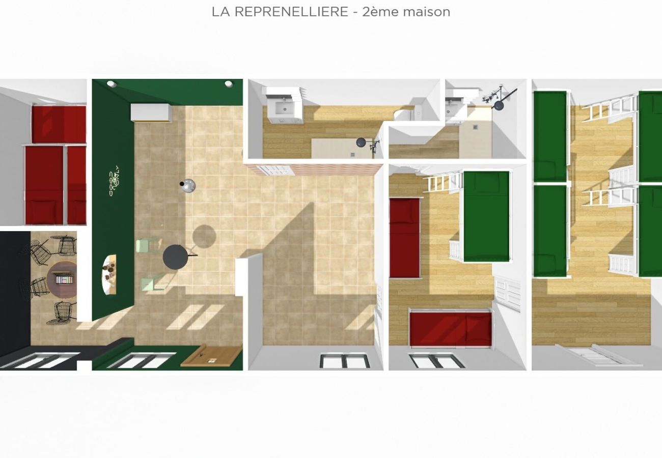 Villa à Viglain - So Villa Reprenellière (45) - Piscine chauffée - Foot - 2h Paris - 30p.