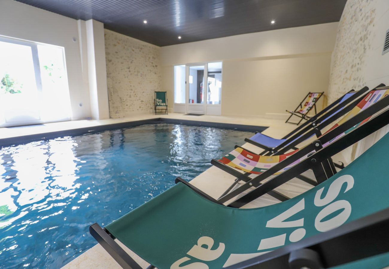 Villa à Concressault - So Villa Vaslots (18) – Piscine intérieure – Basket – 2h de Paris – 30p.