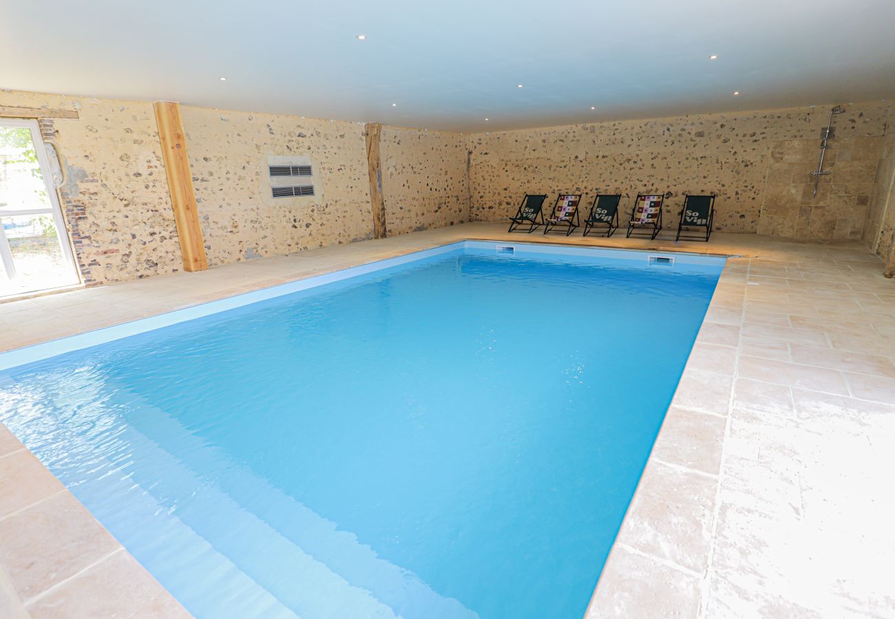 Villa à Saint-Eliph - So Villa Bois Lecomte (28) - Piscine intérieure et extérieure - Padel - 2h de Paris - 60p.