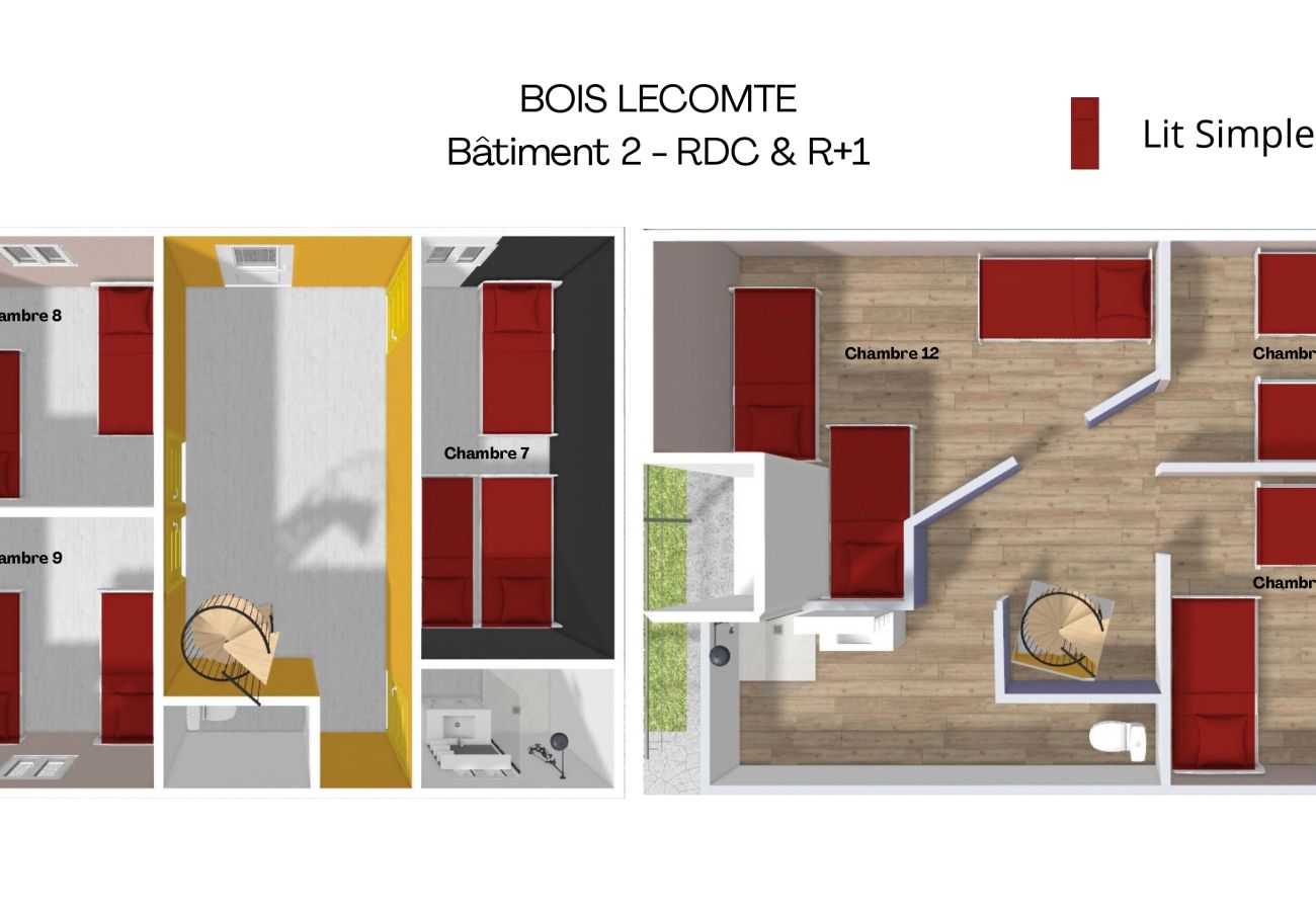Villa à Saint-Eliph - So Villa Bois Lecomte (28) - Piscine intérieure et extérieure - Padel - 2h de Paris - 60p.