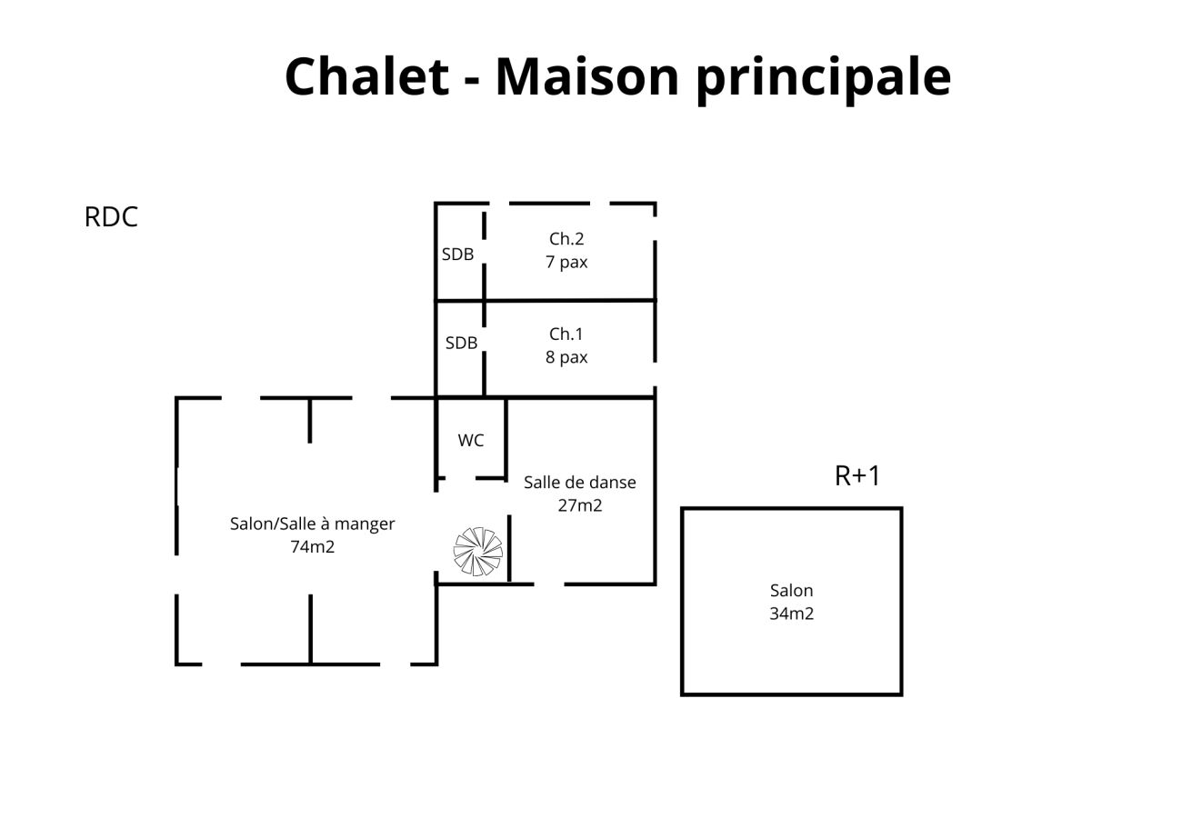 Villa à Larochemillay - So Villa Le Chalet (58) – Piscine intérieure – Basket – 2h de Lyon  – 45p.