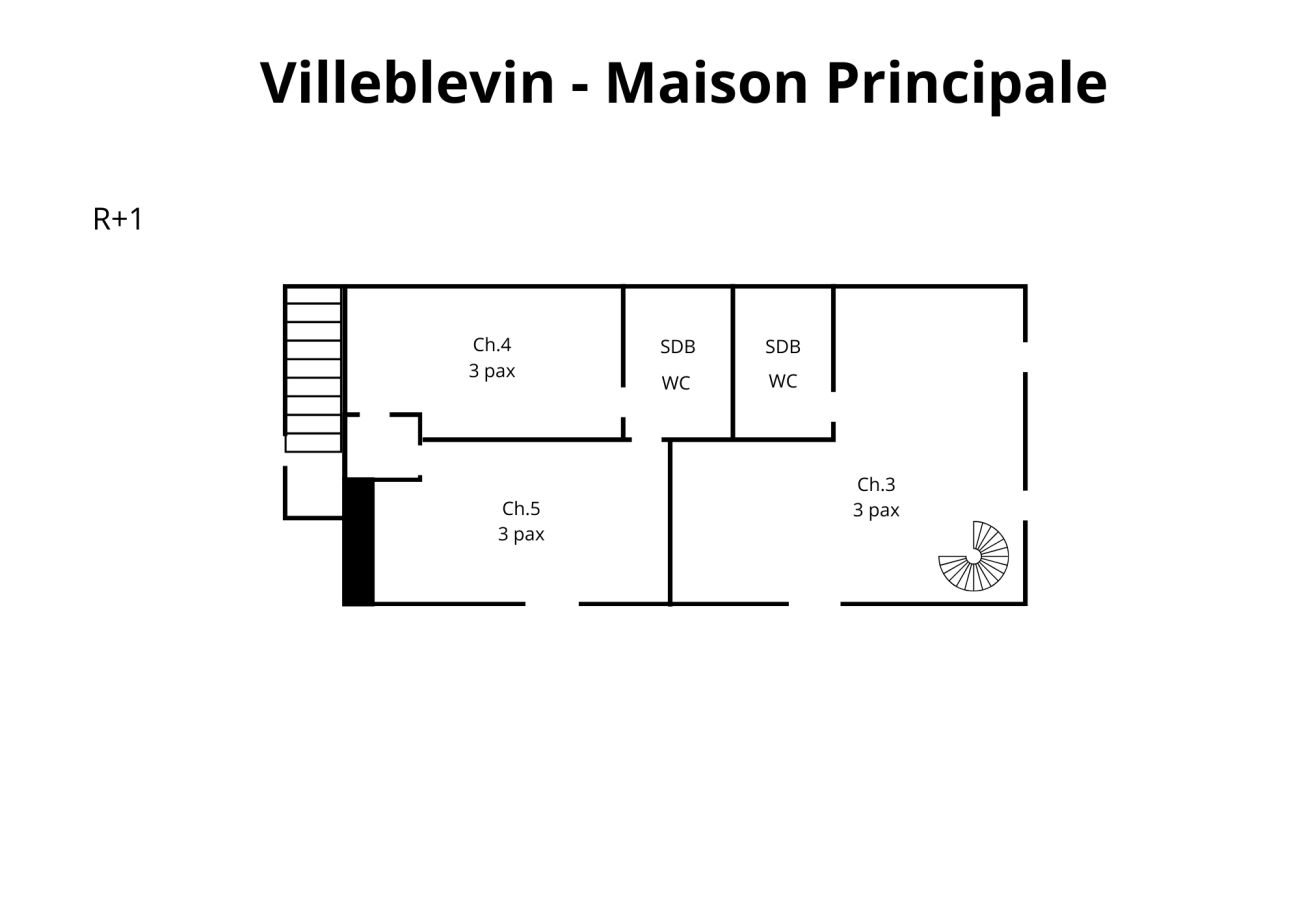 Villa à Villeblevin  - So Villas Villeblevin (89) - Piscine chauffée - Basket - 2h de Paris - 30p.
