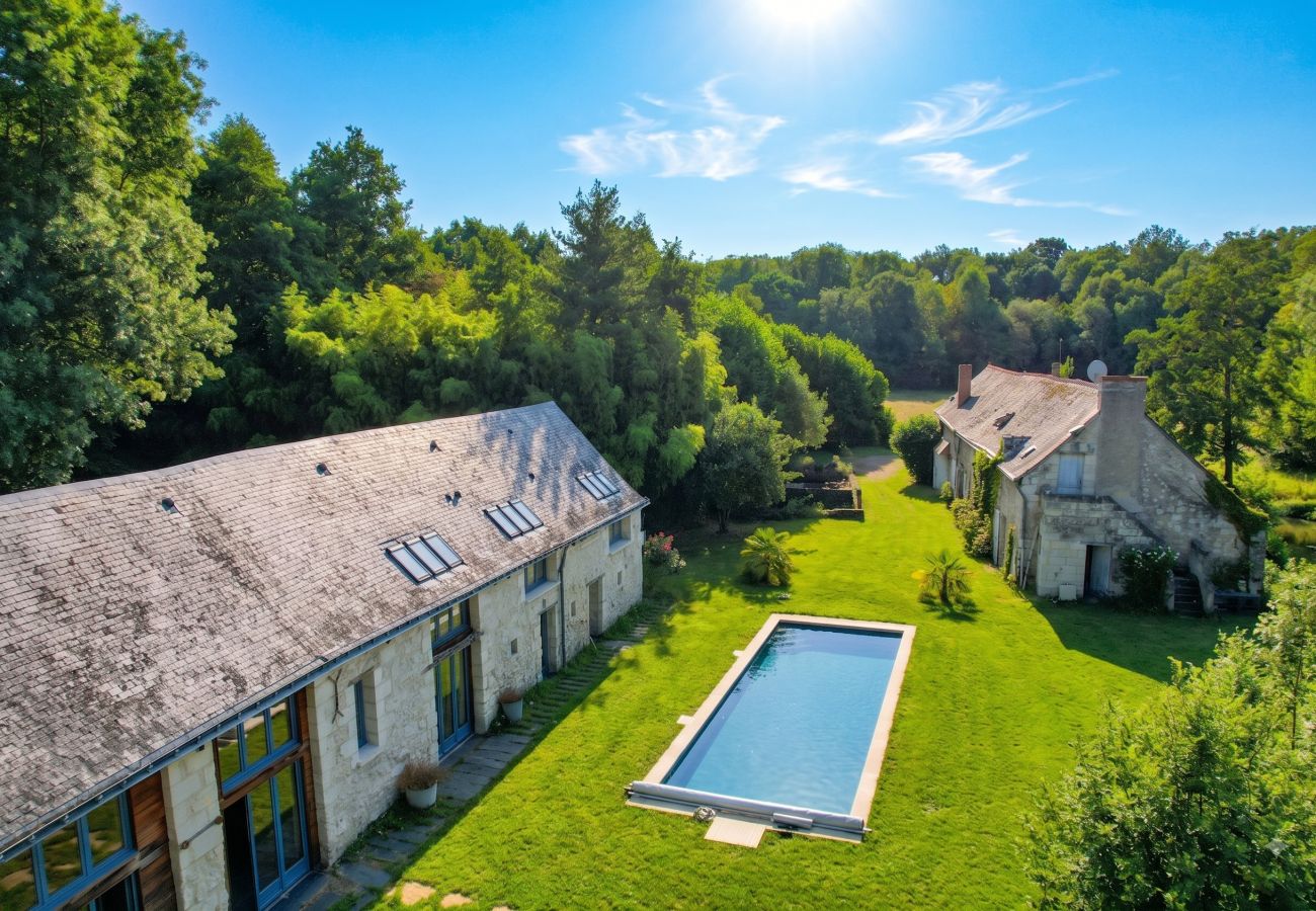 Villa à Mouliherne - So Villa Moulin Jasnot (49) - Piscine chauffée - Basket - 2h Nantes - 45 p.